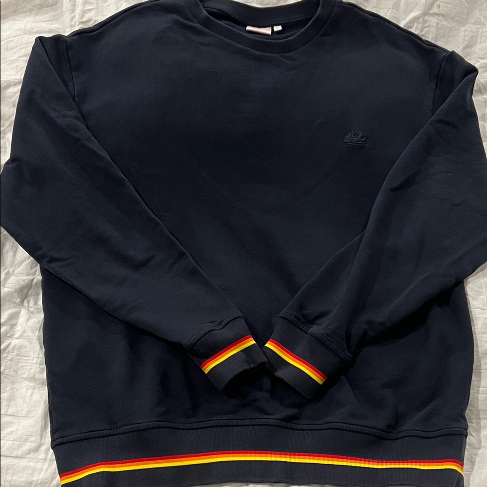 Sundek Men's Black Sweater with Colorful Trim